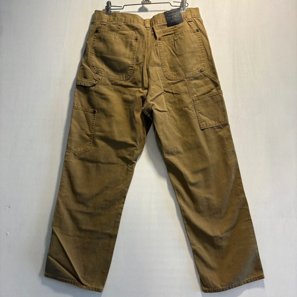 Banana Republic Carpenter Pants Mens 33x30 Golden Brown Double Knee Canvas